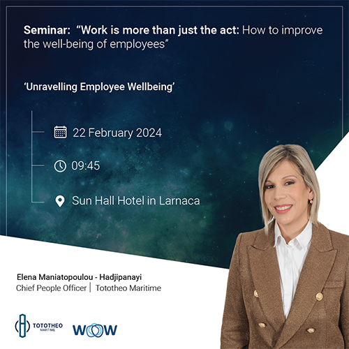 SEMINAR: “WORK IS MORE THAN JUST THE ACT: HOW TO IMPROVE THE WELL-BEING OF THE EMPLOYEES”